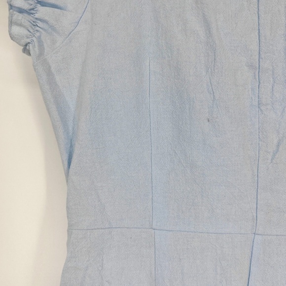 Nasty Gal Dress Chambray Lace Up Mini Short Sleeve - Picture 11 of 11